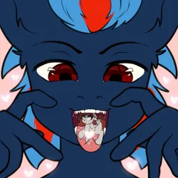 Size: 2500x2500 | Tagged: suggestive, artist:etoz, derpibooru import, oc, oc:black the dragon, oc:queen, unofficial characters only, anthro, bat pony, pony, anthro oc, anthro with ponies, bat pony oc, bat wings, drool, eyebrows, female, female prey, fetish, heart, heart hands, holiday, image, looking down, looking up, macro, macro/micro, male, male pred, mare, mare prey, mawshot, micro, open mouth, png, size difference, sketch, smiling, stallion, teeth, tongue out, valentine's day, vore, wings