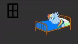 Size: 1079x607 | Tagged: safe, screencap, rainbow dash, pegasus, pony, series:bump in the night, series:mlp animation's short films, image, jpeg, scared, solo