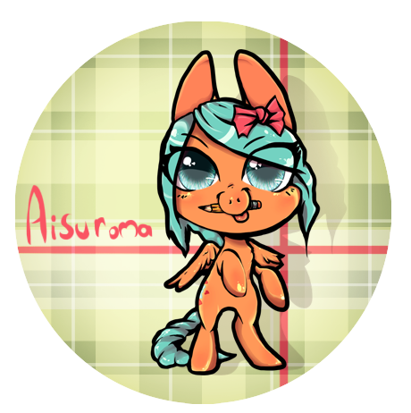 Size: 460x462 | Tagged: safe, artist:arkay9, artist:buizel149, derpibooru import, oc, oc:aisuroma, unofficial characters only, pegasus, pony, :p, bipedal, bow, chibi, eye clipping through hair, hair bow, image, looking at you, pencil, pencil in mouth, png, solo, tongue out