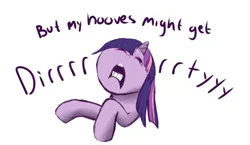 Size: 540x314 | Tagged: safe, artist:aisuroma, derpibooru import, twilight sparkle, pony, unicorn, bust, dialogue, do not want, female, image, mare, png, simple background, solo, white background