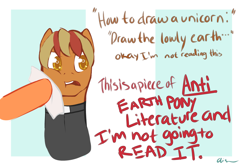 Size: 3772x2567 | Tagged: safe, artist:aisuroma, derpibooru import, oc, oc:past analysis, unofficial characters only, earth pony, pony, bust, dialogue, high res, image, napkin, png, portrait, priest, solo, story included, worried