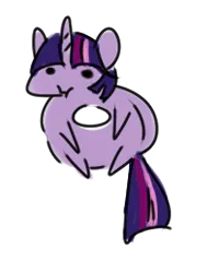 Size: 207x248 | Tagged: safe, artist:aisuroma, derpibooru import, twilight sparkle, ponified, food pony, original species, pony, unicorn, bagel, bread, emoticon, food, image, png, pouting, simple background, solo, transparent background