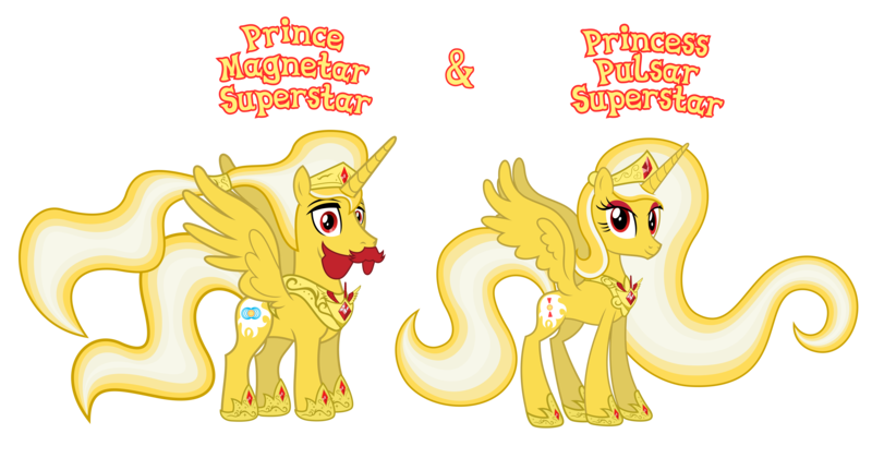 Size: 7260x3810 | Tagged: safe, anonymous artist, derpibooru import, oc, oc:prince magnetar superstar, oc:princess pulsar superstar, unofficial characters only, alicorn, pony, absurd resolution, alicorn oc, beard, brother, brother and sister, crown, ethereal mane, ethereal tail, eyebrows, eyelashes, facial hair, family, female, g4, gem, happy, hoof shoes, horn, image, jewelry, looking, looking at you, male, mare, moustache, name, offspring, parent:oc:crown prince zenith sunshine, parent:oc:crown princess perigee moonshine, parents:oc:crown princest, png, prince, princess, product of incest, regalia, royalty, show accurate, siblings, simple background, sister, spread wings, stallion, standing, tail, text, transparent background, twins, vector, wall of tags, wings