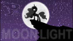 Size: 1280x720 | Tagged: safe, artist:baasik, artist:blackgryph0n, derpibooru import, princess luna, alicorn, pony, 2014, animated, artifact, brony music, cliff, copyright, cover art, downloadable, downloadable content, female, full moon, g4, image, link in description, lyrics in the description, mare, moon, music, night, nostalgia, old art, old video, silhouette, solo, song, sound only, stars, text, video, webm, youtube, youtube link, youtube video