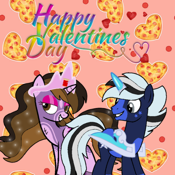 Size: 600x600 | Tagged: safe, artist:noi kincade, derpibooru import, oc, oc:ghost pony, oc:princess kincade, alicorn, pony, 2024, female, holiday, image, male, png, solo, valentine's day