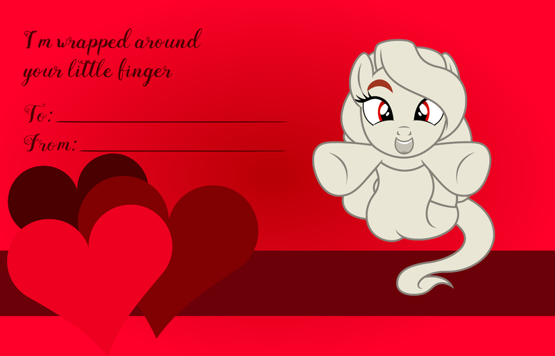 Size: 3156x2028 | Tagged: safe, artist:badumsquish, derpibooru import, oc, oc:fleece, unofficial characters only, ittan-momen, monster pony, original species, pony, youkai, derpibooru exclusive, female, flirting, g4, happy, heart, holiday, image, incoming hug, looking at you, mare, open mouth, open smile, outstretched arms, png, pounce, smiling, solo, valentine, valentine's day, valentine's day card