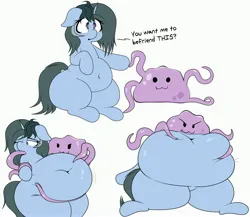 Size: 3642x3160 | Tagged: suggestive, artist:blitzyflair, ponerpics import, ponybooru import, oc, unofficial characters only, pony, fat, female, image, jpeg, large belly, mare