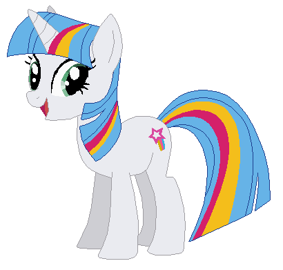 Size: 410x391 | Tagged: safe, artist:selenaede, artist:user15432, derpibooru import, rainbow wishes, pony, unicorn, base used, g4, generation leap, horn, image, multicolored hair, multicolored mane, multicolored tail, open mouth, open smile, png, rainbow hair, rainbow tail, recolor, simple background, smiling, solo, tail, transparent background, white coat