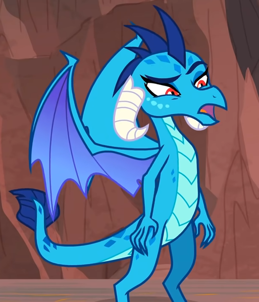 Size: 610x714 | Tagged: safe, derpibooru import, screencap, princess ember, dragon, sweet and smoky, confused, cropped, dragoness, female, image, open mouth, png, solo