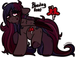 Size: 1810x1373 | Tagged: safe, artist:sexygoatgod, derpibooru import, oc, oc:bleeding heart, unofficial characters only, pegasus, pony, female, image, png, simple background, solo, transparent background