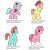 Size: 3600x3600 | Tagged: safe, artist:ramixe dash, derpibooru import, posey (g5), earth pony, pegasus, pony, g5, dahlia, g4, g5 to g4, generation leap, image, jazz hooves, male, png, rule 63, simple background, stallion, text, transparent background, windy, windy (g5)