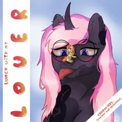 Size: 1600x1600 | Tagged: safe, artist:artsypaws, derpibooru import, official, oc, oc:artsypaws, oc:jay mihay, unofficial characters only, pegasus, pony, unicorn, blushing, colored, comic, curved horn, derpibooru exclusive, digital art, drool, drool string, female, folded wings, g4, glasses, heart, heart eyes, horn, image, jpeg, love, lovers, macro, male, mare, micro, original character do not steal, pegasus oc, photo, predator, prey, round glasses, self insert, soft vore, thumbnail, tongue out, unicorn oc, vore, vore comic, voreception, wingding eyes, wings