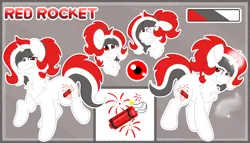 Size: 3500x2000 | Tagged: safe, artist:euspuche, derpibooru import, oc, oc:red rocket, unofficial characters only, unicorn, cutie mark, image, png, reference sheet