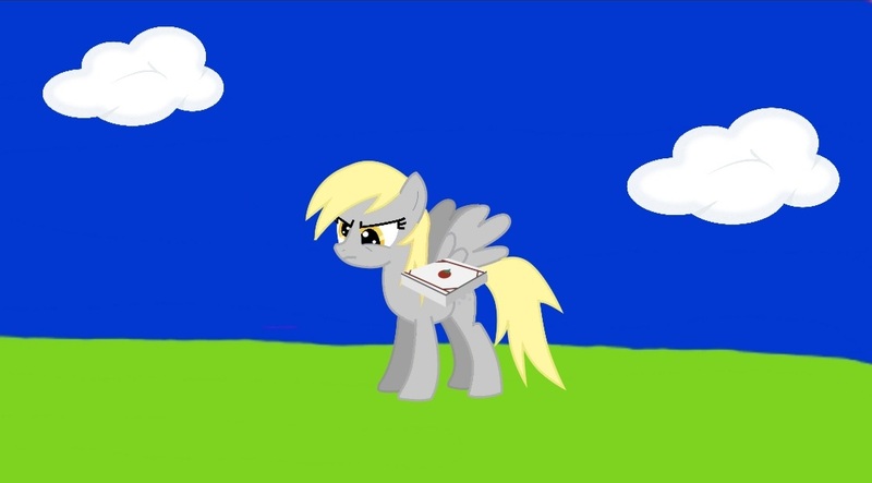 Size: 1080x598 | Tagged: safe, screencap, derpy hooves, pegasus, pony, series:mlp animation's short films, series:pizza meal, angry, derpy hooves is not amused, image, jpeg, pizza box, solo, unamused