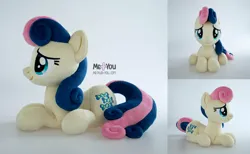 Size: 2000x1230 | Tagged: safe, artist:meplushyou, derpibooru import, bon bon, sweetie drops, image, irl, jpeg, lying down, photo, plushie, prone, solo