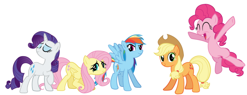 Size: 3742x1449 | Tagged: safe, artist:sleepymoss, derpibooru import, applejack, fluttershy, pinkie pie, rainbow dash, rarity, earth pony, pegasus, unicorn, female, g4, image, png