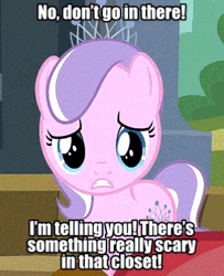 Size: 280x345 | Tagged: safe, edit, edited screencap, editor:undeadponysoldier, ponerpics import, ponybooru import, screencap, babs seed, diamond tiara, earth pony, pony, one bad apple, cropped, cute, diamondbetes, edited gif, female, filly, foal, gif, head shake, image, jewelry, scared, solo, solo focus, tiara, warning