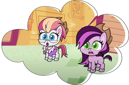 Size: 490x324 | Tagged: safe, derpibooru import, official, earth pony, my little pony: pony life, princess probz, spoiler:pony life s01e01, 2d, blue eyes, bubble, glasses, green eyes, image, lilith, png, shocked, simple background, standing, surprised, transparent background