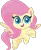 Size: 260x314 | Tagged: safe, derpibooru import, official, fluttershy, pegasus, my little pony: pony life, 2d, chibi, flying, image, looking at you, png, simple background, smiling, smiling at you, transparent background