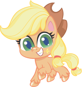 Size: 286x303 | Tagged: safe, derpibooru import, official, applejack, my little pony: pony life, 2d, chibi, cowboy hat, food, hat, image, looking at you, png, simple background, smiling, smiling at you, transparent background, wheat