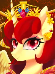 Size: 4160x5573 | Tagged: safe, artist:cc234, artist:rainshadow, derpibooru import, oc, unofficial characters only, alicorn, pony, equestria at war mod, chinese text, clothes, commission, eyeshadow, female, horn, image, jpeg, makeup, mare, moon runes