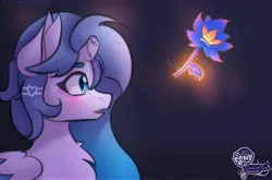 Size: 6068x4004 | Tagged: safe, artist:orion_illustrates, derpibooru import, oc, oc:aurora harmony flower, chimera, hybrid, pony, comic:tales of the unseen, broken horn, chest fluff, flower, fluffy, folded wings, hairpin, horn, hybrid oc, image, jpeg, long mane, unknown species, wings