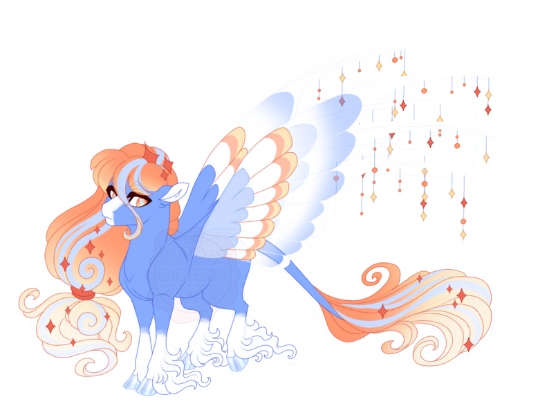 Size: 4800x3700 | Tagged: safe, artist:gigason, derpibooru import, oc, oc:starry mobile, pegasus, pony, colored wings, female, image, mare, multicolored wings, png, simple background, solo, transparent background, unshorn fetlocks, wings