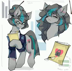 Size: 3849x3784 | Tagged: safe, artist:madiwann, derpibooru import, oc, oc:silver serenity, unofficial characters only, earth pony, pony, female, glasses, image, jpeg, long hair, mare, secretary