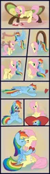 Size: 2240x7640 | Tagged: safe, artist:callichrome, derpibooru import, fluttershy, rainbow dash, pegasus, pony, comic, cute, dashabetes, female, flutterdash, flying, folded wings, hearts and hooves day, holiday, hug, image, kiss on the lips, kissing, lesbian, mare, png, shipping, shyabetes, smiling, spread wings, valentine, valentine's day, valentine's day card, wholesome, wings