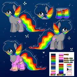 Size: 2000x2000 | Tagged: safe, artist:nyansockz, derpibooru import, oc, oc:poptart, unofficial characters only, earth pony, earth pony oc, image, nyan cat, png, reference, reference sheet