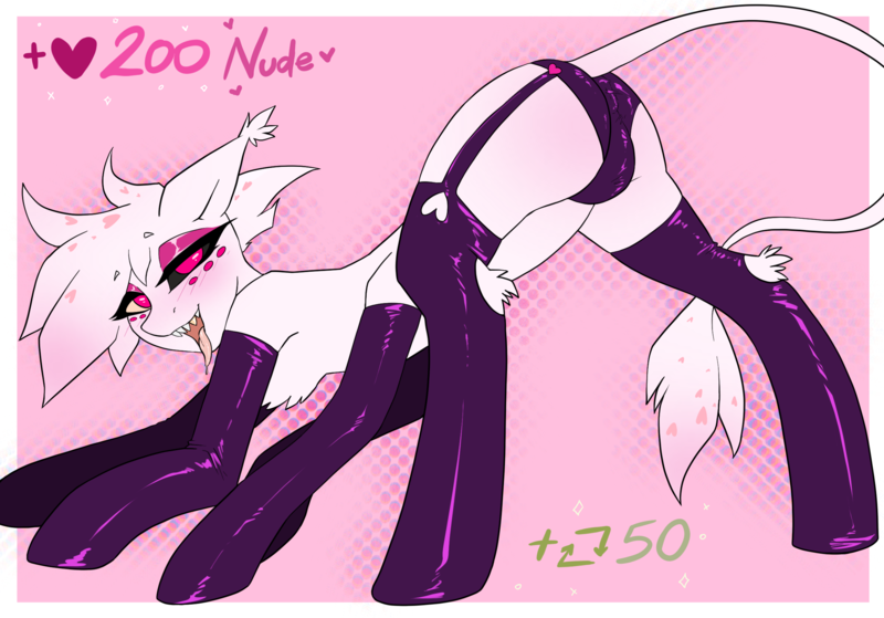 Size: 2388x1668 | Tagged: questionable, artist:rinikka, derpibooru import, ponified, pony, angel dust (hazbin hotel), anus cameltoe, bedroom eyes, blushing, butt, clothes, crotch bulge, ear fluff, face down ass up, fangs, garter belt, hazbin hotel, heart, image, latex, latex panties, latex socks, leonine tail, male, multiple legs, open mouth, plot, png, presenting, socks, solo, solo male, tail, thigh highs, tongue out