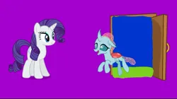 Size: 1080x605 | Tagged: safe, screencap, ocellus, rarity, changeling, pony, unicorn, series:mlp animation's short films, series:the right dress, cute, diaocelles, duo, image, jpeg