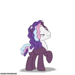 Size: 3600x3600 | Tagged: safe, artist:ramixe dash, derpibooru import, violette rainbow, pony, unicorn, series:make your tale, series:make your tale season 2, g5, g4, g5 to g4, generation leap, image, male, older, plum rainbows, png, rule 63, shadow, simple background, stallion, transparent background