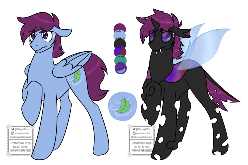 Size: 3000x2000 | Tagged: safe, artist:sheepy-ichigo, derpibooru import, oc, oc:discreet breeze, unofficial characters only, changeling, pegasus, pony, disguise, disguised changeling, gift art, image, male, nervous, nervous sweat, png, reference sheet, solo, solo male, watermark