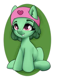 Size: 3000x4000 | Tagged: safe, artist:dumbwoofer, derpibooru import, earth pony, pony, g5, ear fluff, female, filly, foal, hat, image, png, simple background, sitting, slide rule, smiling, solo, transparent background