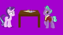 Size: 1080x600 | Tagged: safe, screencap, firelight, starlight glimmer, pony, unicorn, series:mlp animation's short films, series:the special game, duo, game, image, jpeg