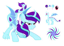 Size: 2437x1741 | Tagged: safe, artist:sleepymoss, derpibooru import, oc, hybrid, 2022, angry, female, image, magical lesbian spawn, offspring, parent:princess ember, parent:starlight glimmer, parents:starember, png, simple background, solo, transparent background