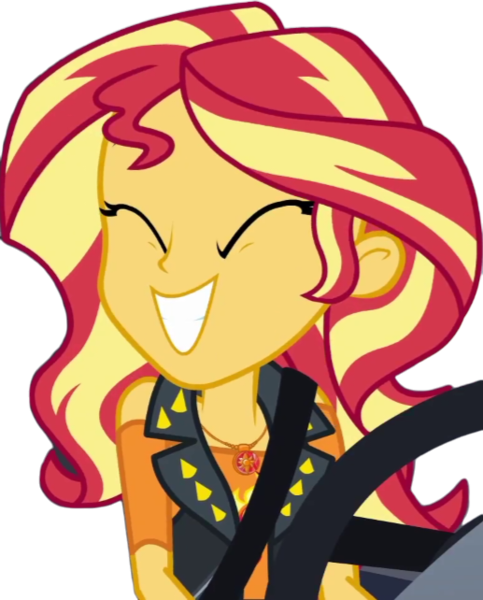 Size: 517x642 | Tagged: safe, artist:cutler1228, derpibooru import, edit, edited screencap, screencap, sunset shimmer, equestria girls, background removed, eyes closed, female, g4, image, not a vector, png, simple background, smiling, solo, transparent background