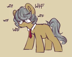 Size: 951x762 | Tagged: safe, artist:ghostyglue, derpibooru import, oc, oc:hind, earth pony, pony, image, male, necktie, png, solo, stallion, wtf face