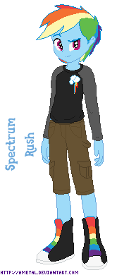 Size: 193x390 | Tagged: safe, artist:ameyal, derpibooru import, rainbow dash, equestria girls, boots, clothes, cutie mark, cutie mark on clothes, equestria guys, image, male, pants, png, rainbow blitz, rule 63, shirt, shoes, solo, spectrum rush, wrong name