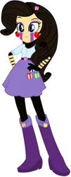 Size: 569x1405 | Tagged: safe, artist:ajosterio, derpibooru import, rarity, equestria girls, belt, boots, clothes, high heel boots, image, png, shirt, shoes, skirt, solo