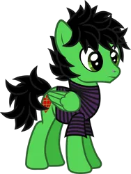 Size: 986x1312 | Tagged: safe, artist:lightningbolt, derpibooru import, ponified, pegasus, pony, .svg available, billie joe armstrong, derpibooru exclusive, eyeliner, folded wings, green day, image, makeup, nose piercing, piercing, png, show accurate, simple background, smiling, solo, standing, transparent background, vector, wings