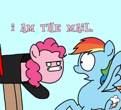 Size: 3351x3023 | Tagged: safe, artist:professorventurer, derpibooru import, part of a set, pinkie pie, rainbow dash, comic:the mail, faic, image, mailbox, png