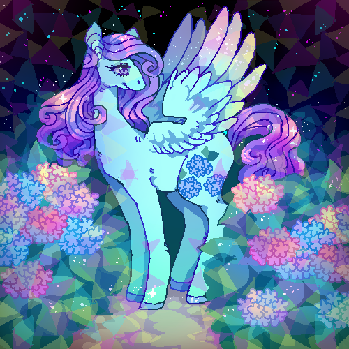 Size: 500x500 | Tagged: safe, artist:njeekyo, derpibooru import, pegasus, pony, female, flower, image, mare, png, solo, spread wings, turned head, wings