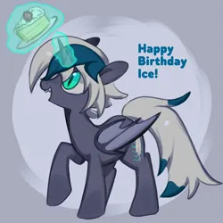 Size: 4096x4096 | Tagged: safe, artist:metaruscarlet, derpibooru import, oc, oc:elizabat stormfeather, unofficial characters only, alicorn, bat pony, bat pony alicorn, pony, bat wings, birthday cake, cake, cutie mark, english, food, happy birthday, horn, image, magic, open mouth, png, solo, wings