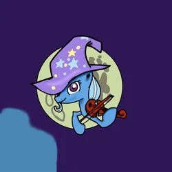 Size: 1378x1378 | Tagged: safe, derpibooru import, trixie, ponified, pony, image, jpeg, moon, simple background, witch