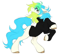 Size: 2000x1860 | Tagged: safe, artist:inspiredpixels, derpibooru import, oc, oc:aqua celeste, unofficial characters only, earth pony, pony, clothes, female, image, mare, png, simple background, solo, sweater, transparent background