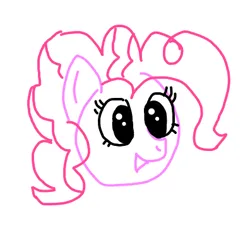 Size: 396x372 | Tagged: safe, artist:jakusi, ponerpics import, pinkie pie, earth pony, pony, bust, female, happy, image, mare, png, portrait, sketch, solo