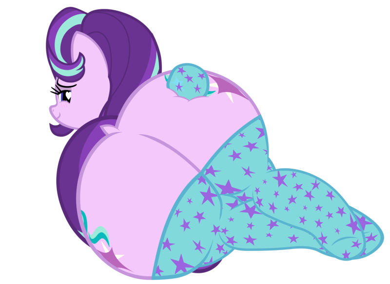 Size: 4682x3419 | Tagged: suggestive, alternate version, artist:duskyzombie, derpibooru import, starlight glimmer, pony, unicorn, butt, butt touch, clothes, dock, female, g4, glimmer glutes, huge butt, image, large butt, lying down, mare, plot, png, simple background, socks, solo, tail, the ass was fat, transparent background, vector, wide hips