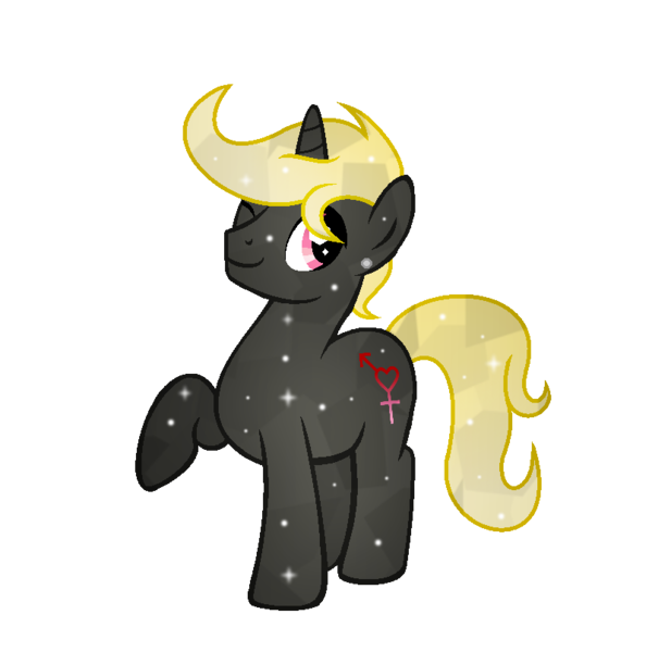 Size: 829x806 | Tagged: safe, artist:darbypop1, derpibooru import, oc, oc:jesse lovejoy, crystal pony, pony, unicorn, crystallized, image, male, one eye closed, png, raised hoof, simple background, solo, stallion, transparent background, wink